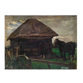German School (late 18th/early 19th Century): Ruhende Pferde (Resting Horses)