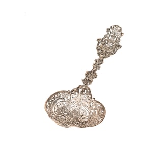 A Tiffany and Co. Pierced Sterling Serving Spoon