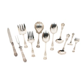 A Group of Tiffany English King Sterling Serving Pieces