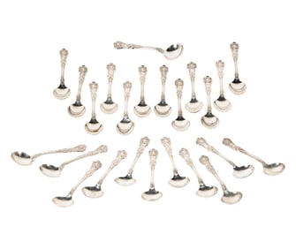 A Group of Tiffany English King Sterling Spoons