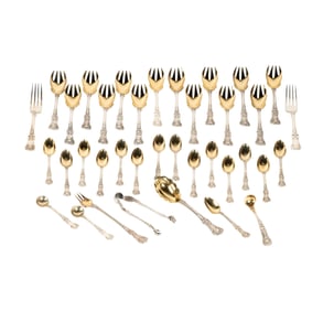 A Group of Tiffany English King Sterling Flatware