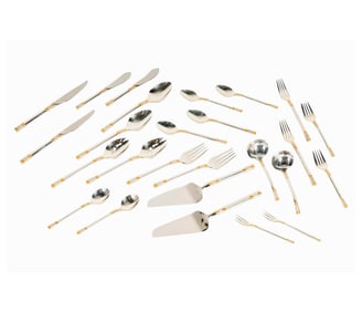A Wallace Golden Aegean Weave Sterling Flatware Service