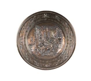 An Elkington Victorian Electrotype Silver-Plated Charger