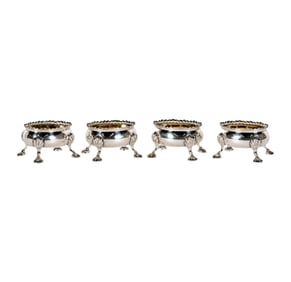 A Set of Four George III Sterling Salt Cellars