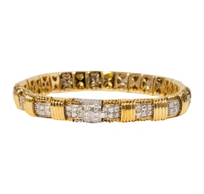 Roberto Coin 18 Karat Yellow Gold Diamond Bracelet