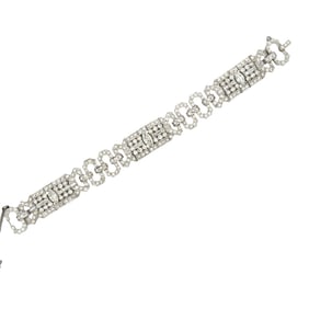 Art Deco-Style Platinum Diamond Bracelet