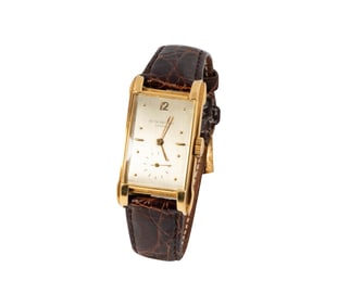 Patek Philippe 18 Karat Yellow Gold Watch with Leather Band
