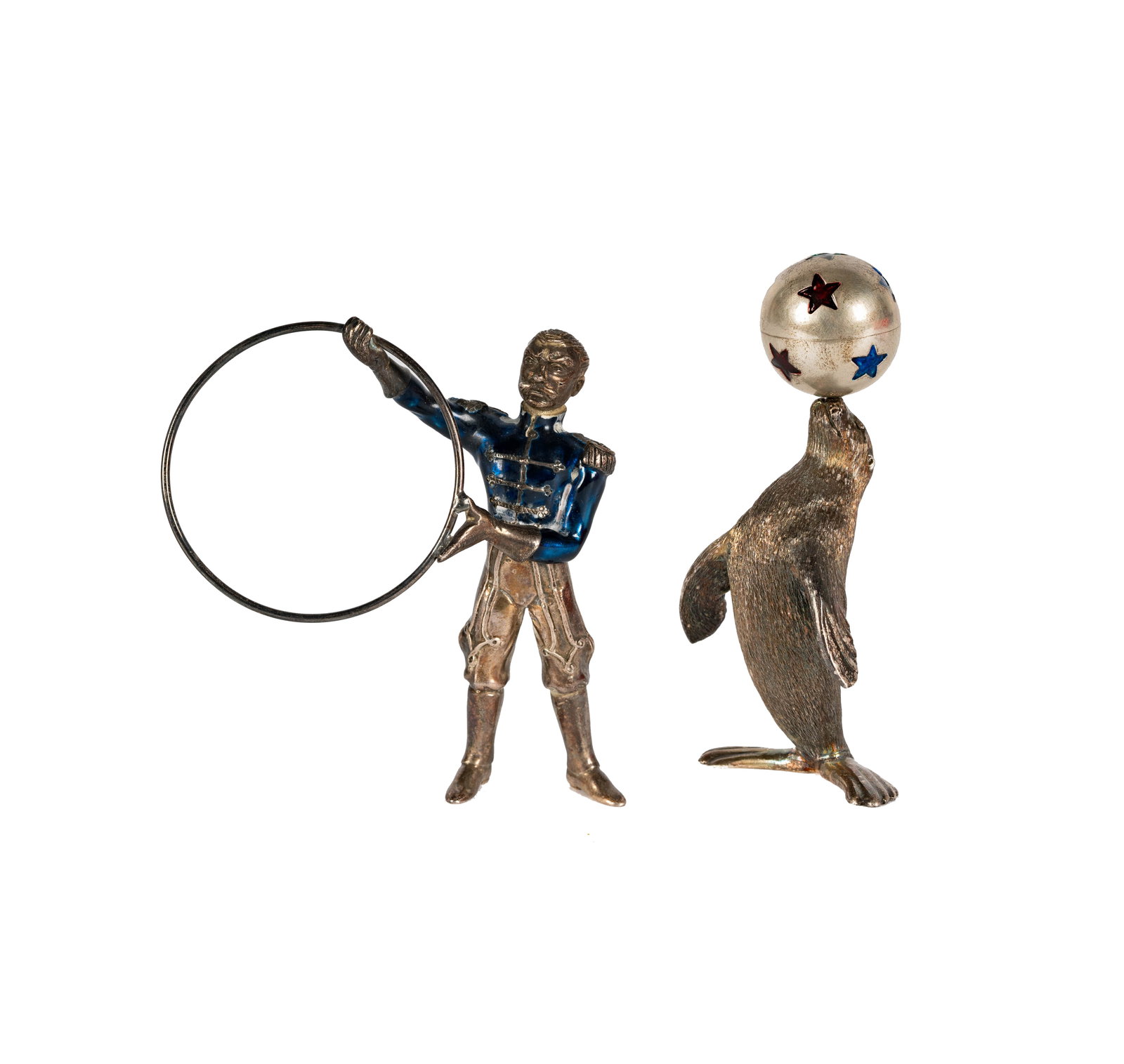 Gene Moore for Tiffany and Co: Sterling and Enamel Circus Seal and Trainer (1 of 20)