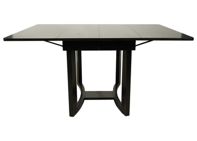 T.H. Robsjohn-Gibbings: Ebonized Mahogany Drop-Leaf Dining Table