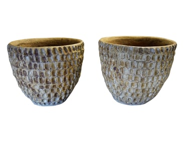 Stan Bitters, B. 1936, Pair of Thumbprint Pots