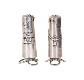 A Pair of Mexican Silver Salt and Pepper Shakers