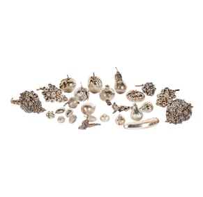 A Group of Italian Silver and Silverplate Fruit