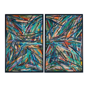 Charles (Chuck) Arnoldi, B. 1946, Snake Eyes (Diptych)