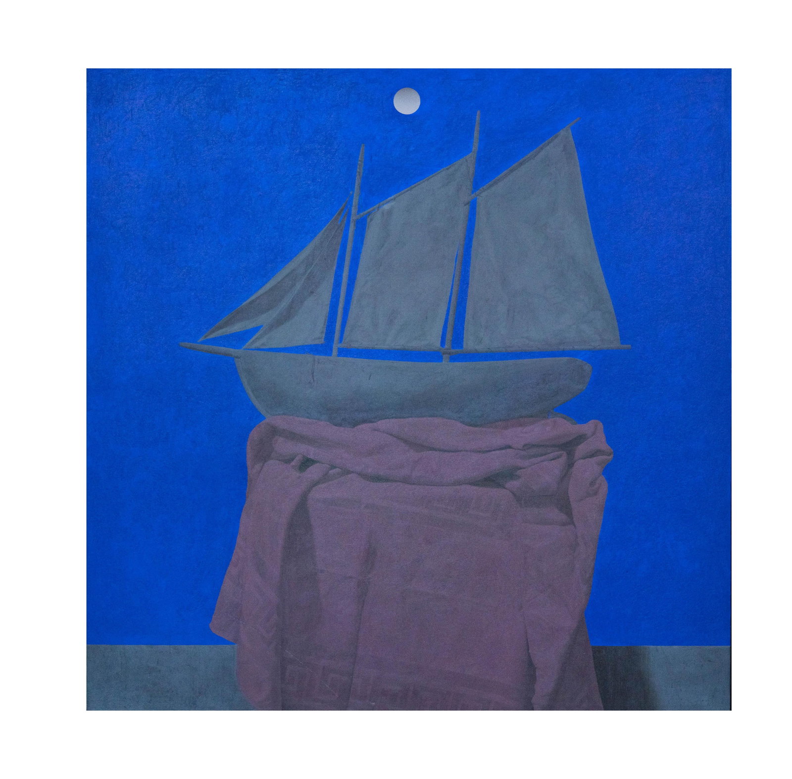 Richard Ryan, B. 1950, Boat: oil on canvas, 2003; signed, titled, and dated to stretcher 64 x 64 in. (162.6 x 162.6 cm.) Provenance: Hackett Freedman Gallery;Notes: This item does not qualify for in-house shipping. Please see our