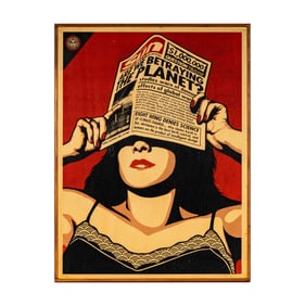 Shepard (Sheppard) Fairey, B. 1970, Global Warming