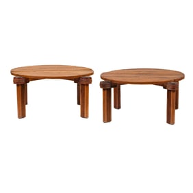 Jacques Adnet, French 1900-1984, Pair of Tables for Herm