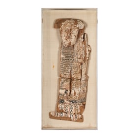 An Egyptian Polychrome-Painted Wood Mask