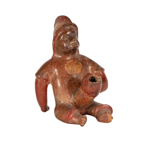 A Colima Pottery Phallic Vessel