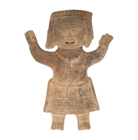 A Veracruz Pottery Figure of a Priest