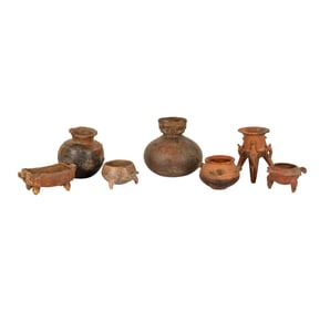 A Group of Seven Costa Rican Pottery Bowls