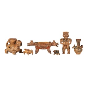 A Group of Pre-Columbian Pottery