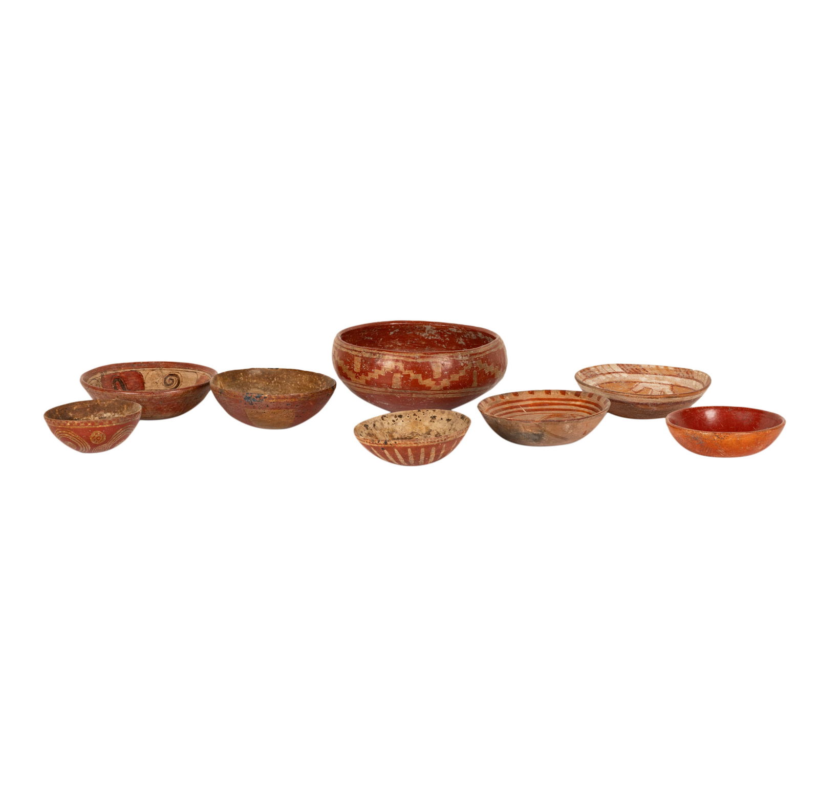 A Group of Eight Central American Pre-Columbian Pottery Bowls (1 of 17)
