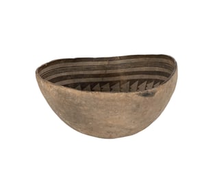 A Primitive Native American Pottery Bowl