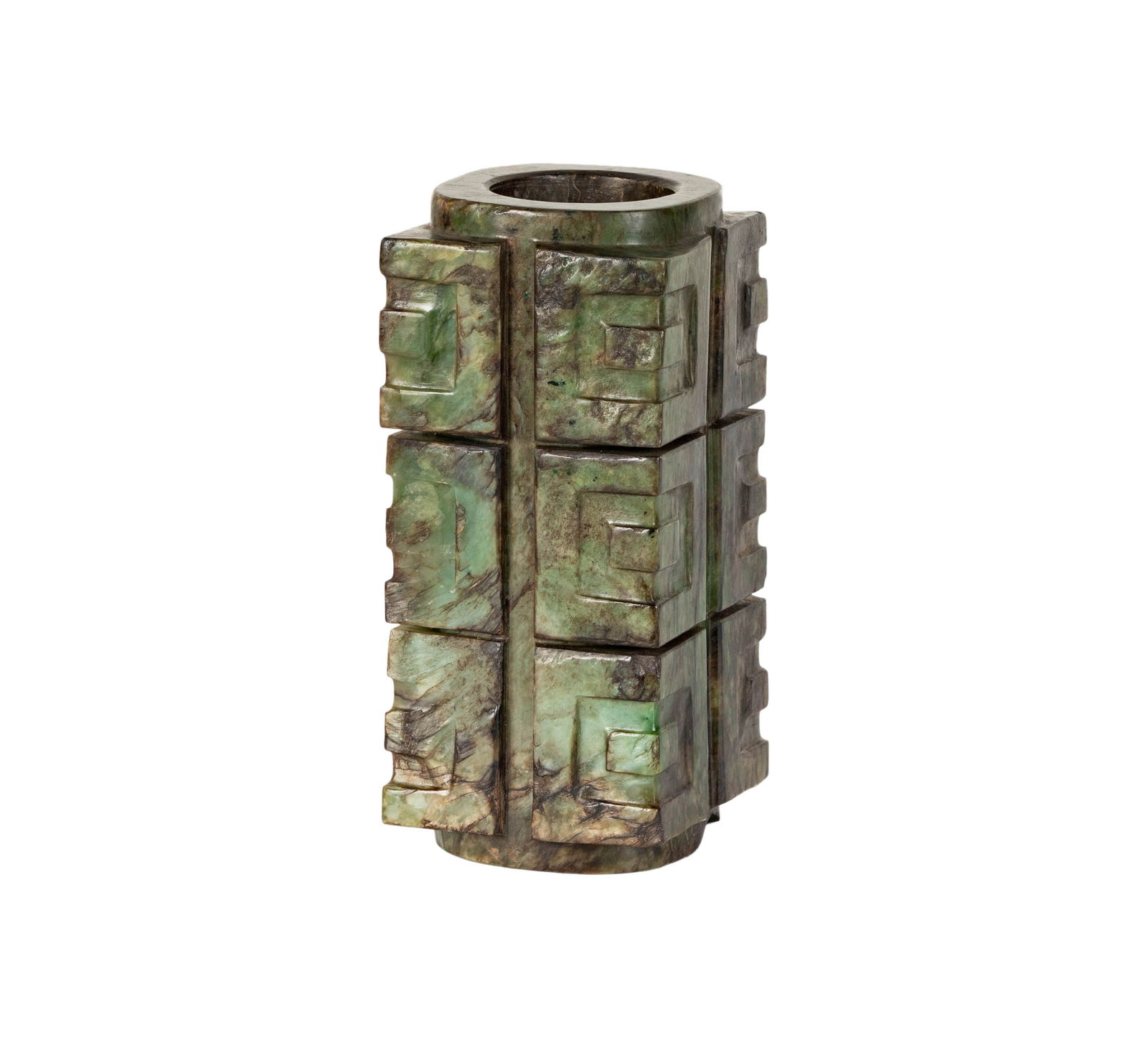 A Rare Archaic Chinese Jade Cong Vase (1 of 9)