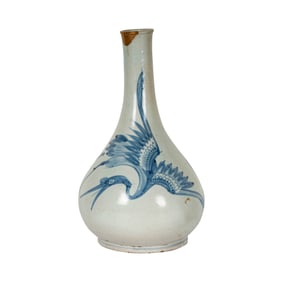 A Korean Blue and White Ceramic Vase