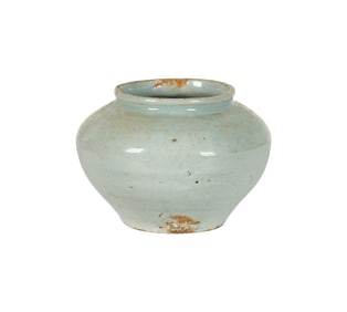A Korean White-Glazed Ceramic Vase