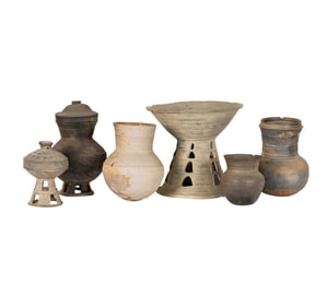 A Group of Korean Silla Stoneware Vessels