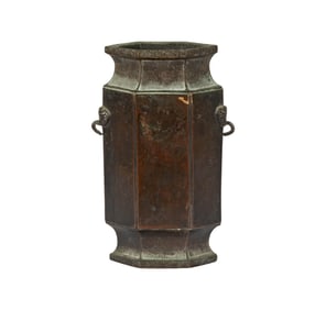 A Chinese Bronze Hu Vase