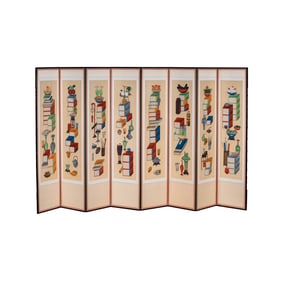 A Korean Eight-Panel Scholar's Screen