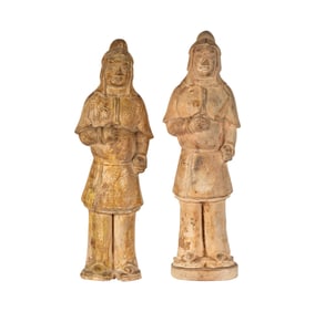 Two Chinese Pottery Figures