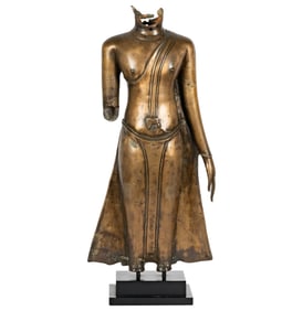 An Antique Thai Bronze Buddha Figure
