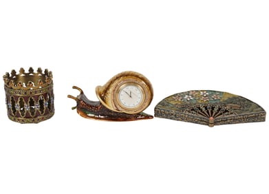 A Group of Jay Strongwater Desk Pieces