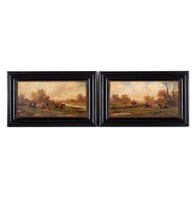 English School: Two Hunting Scenes