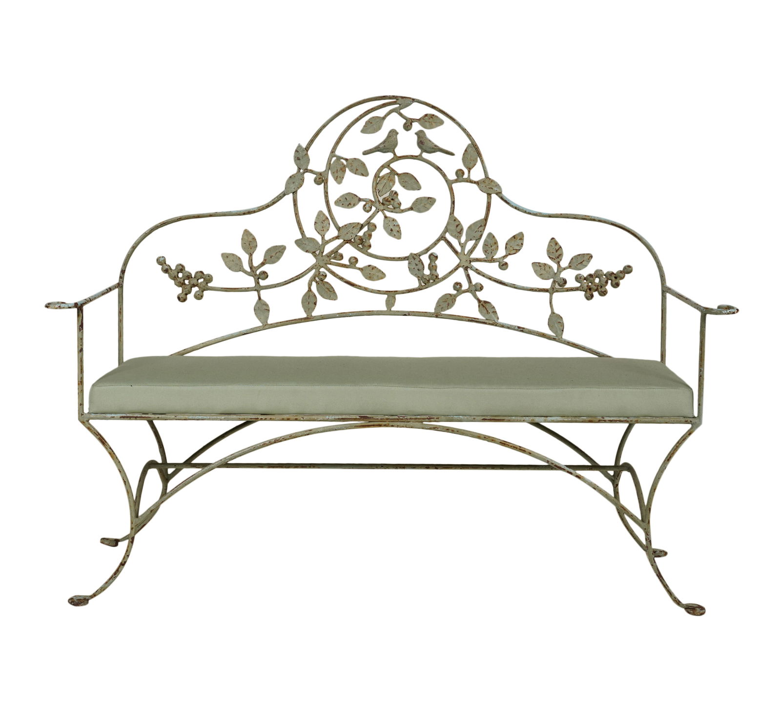 A Painted Metal Garden Bench (1 of 11)