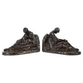 Lillian Baer, 1887-1965, A Pair of Figural Bookends