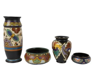A Group of Dutch Gouda Pottery