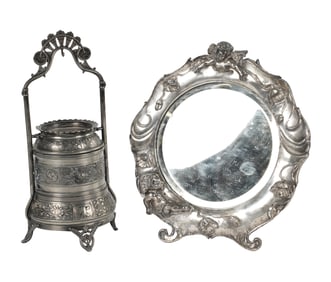 Two Silver-plate Novelty Tabletop Items