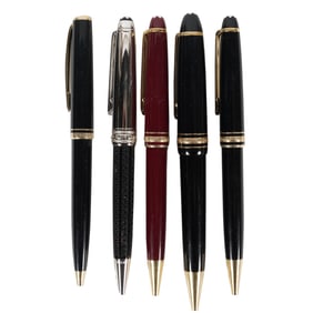 Five Mont Blanc Pens