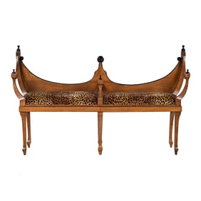 A Biedermeier Fruitwood Window Bench