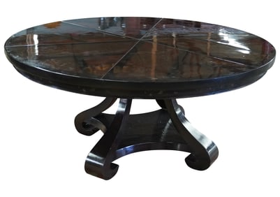 L. Rossi: Ebonized Chinoiserie Trastevere Table