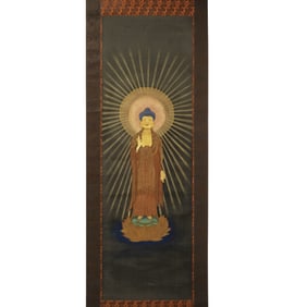 An Antique Scroll Depicting Buddha