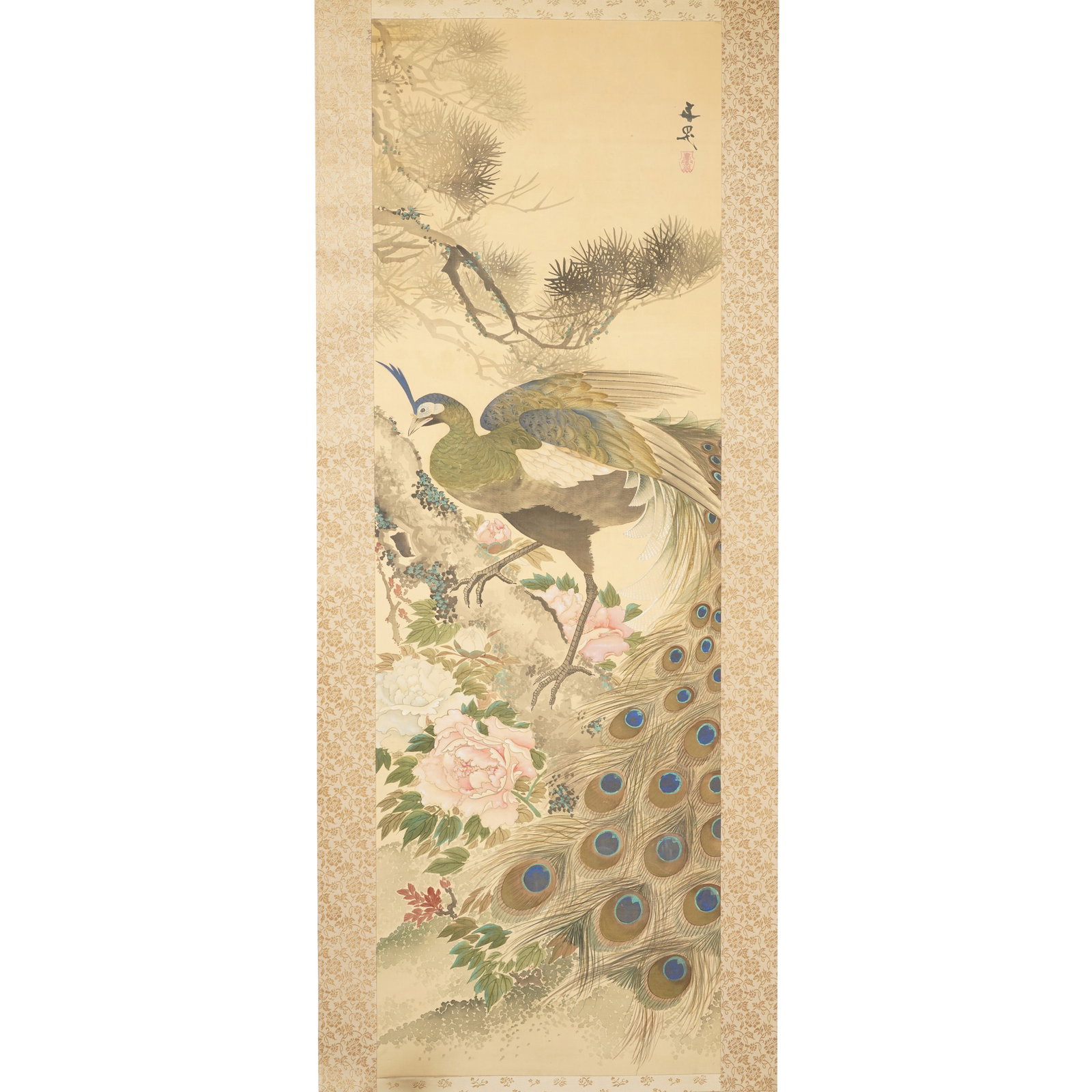 A Japanese Scroll Depicting a Peacock (1 of 11)