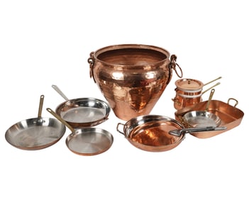 A Group of Copper Cookware