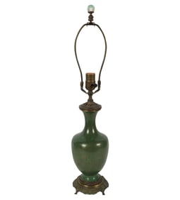 A Green Cloisonne Vase