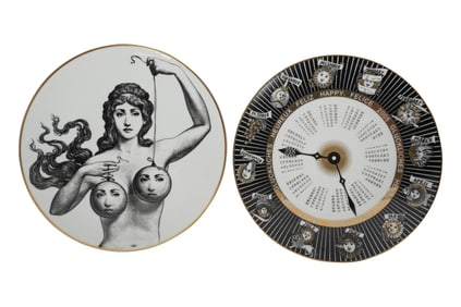 Two Fornasetti Porcelain Cabinet Plates
