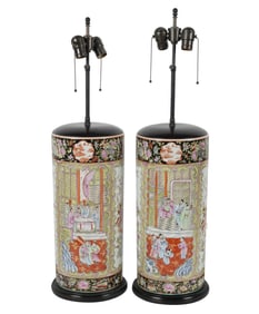 A Pair of Large Chinese Porcelain Vases